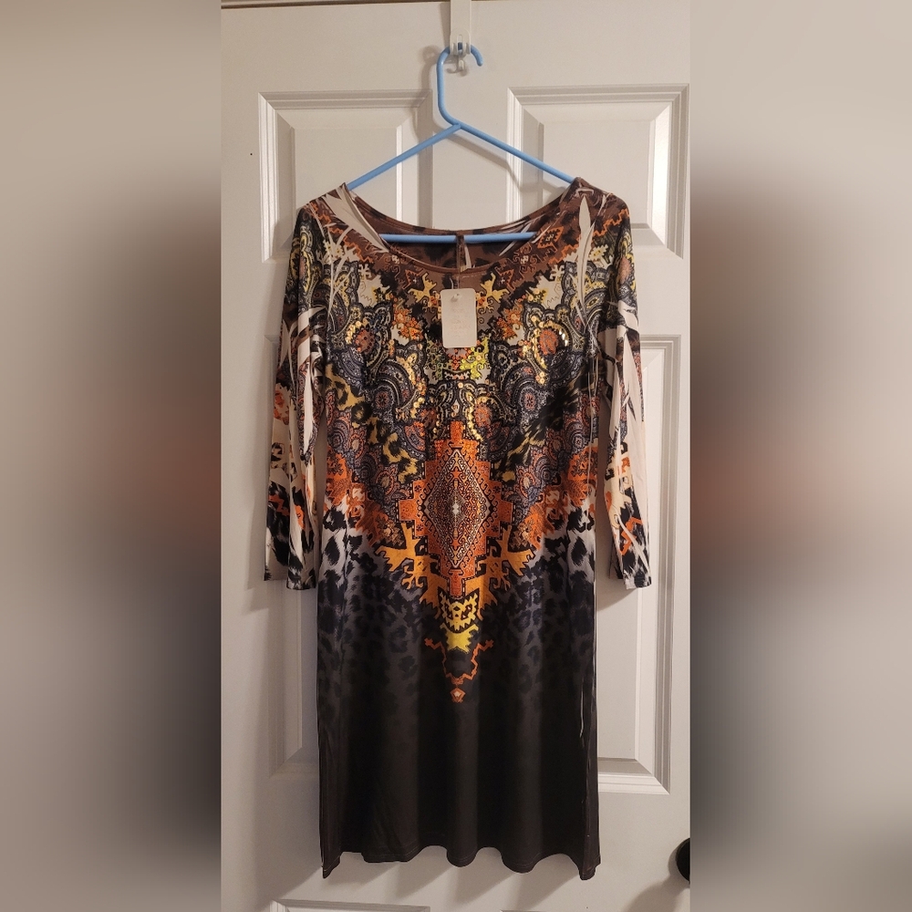Multicolored Long Shirt Size Large